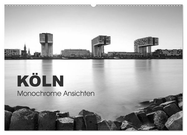 Köln - monochrome Ansichten (Wandkalender 2026 DIN A2 quer), CALVENDO Monatskalender
