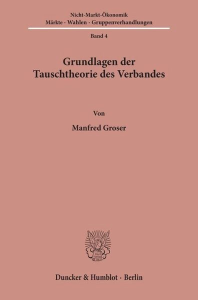 Produktbild: Grundlagen der Tauschtheorie des Verbandes.