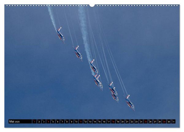 Produktbild: Augenblicke in der Luft: Patrouille de France (hochwertiger Premium Wandkalender 2025 DIN A2 quer), Kunstdruck in Hochglanz
