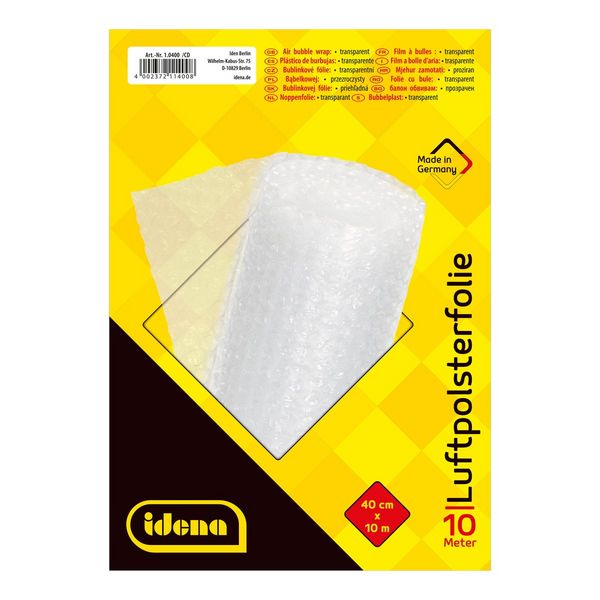 Produktbild: Idena Luftpolsterfolie 70&micro; auf Rolle 40cmx10m