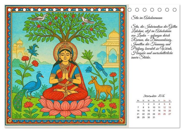 Produktbild: G&ouml;tterwelten des Hinduismus (Tischkalender 2026 DIN A5 quer), CALVENDO Monatskalender