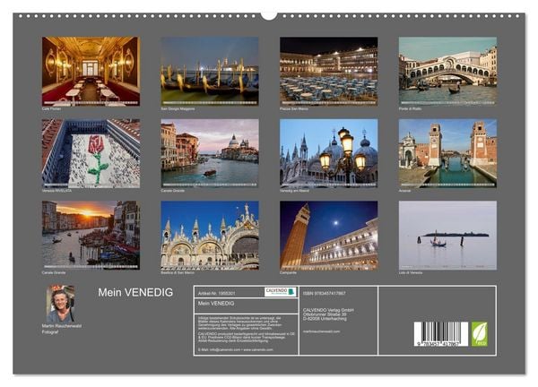 Produktbild: Mein VENEDIG (hochwertiger Premium Wandkalender 2026 DIN A2 quer), Kunstdruck in Hochglanz