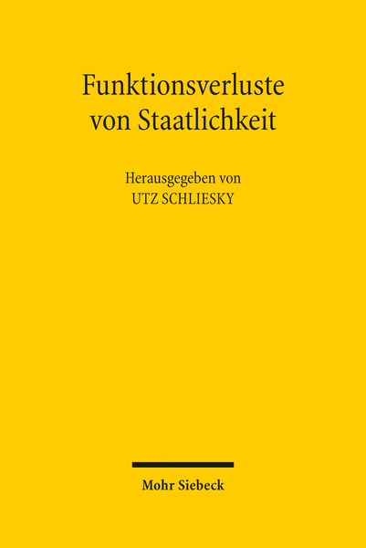 Produktbild: Funktionsverluste von Staatlichkeit