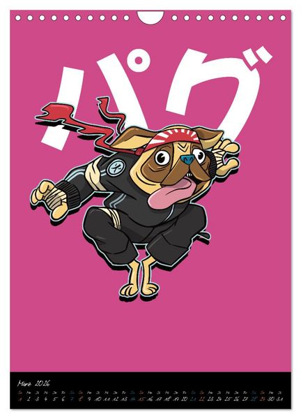 Produktbild: Gef&auml;hrliche Tier Samurai (Wandkalender 2026 DIN A4 hoch), CALVENDO Monatskalender