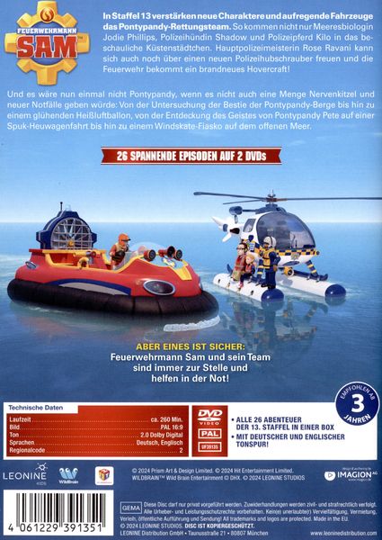 Produktbild: Feuerwehrmann Sam - Die komplette Staffel 13 [2 DVDs]