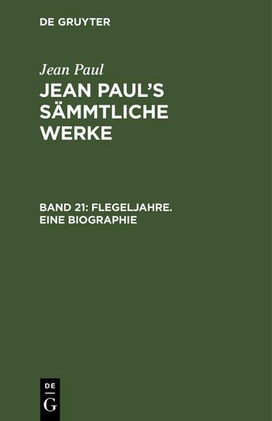 Produktbild: Flegeljahre. Eine Biographie