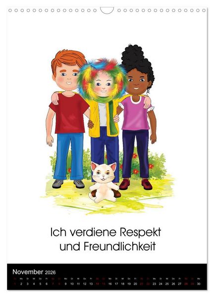 Produktbild: Ich bin einzigartig - Achtsame Affirmationen f&uuml;r besondere Kinder (Wandkalender 2026 DIN A3 hoch), CALVENDO Monatskalender