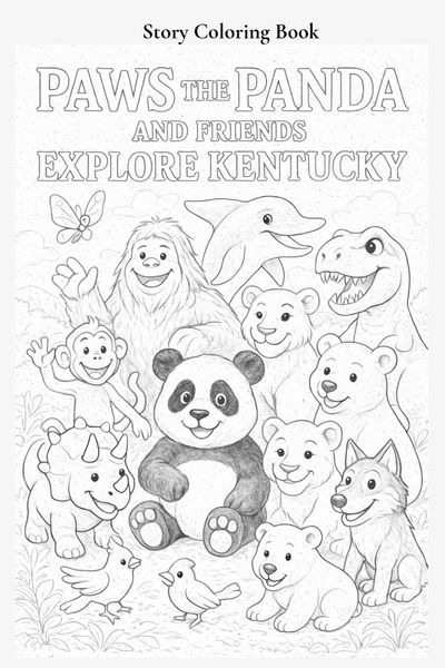 Produktbild: Paws the Panda and Friends Explore Kentucky Coloring Book
