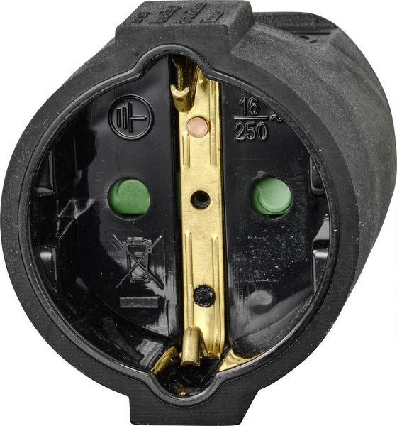 Produktbild: Sygonix SY-4872640 Strom Verl&auml;ngerungskabel 16A Schwarz 10.00m H05VV-F 3G 1,5mm&sup2;