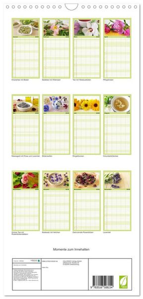 Produktbild: Familienplaner 2026 - Momente zum Innehalten mit 5 Spalten (Wandkalender, 21 x 45 cm) CALVENDO