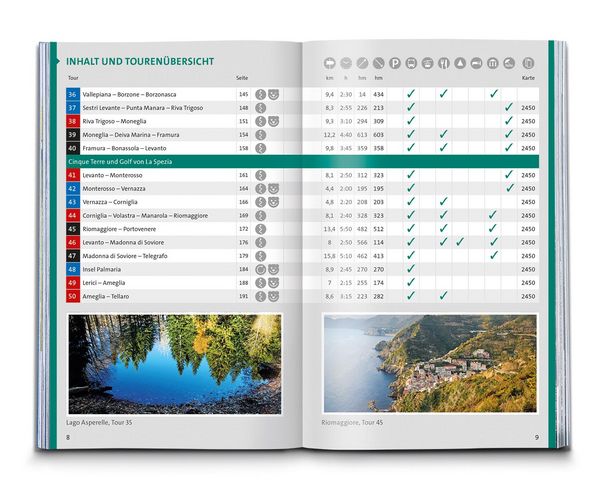Produktbild: KOMPASS Wanderf&uuml;hrer Ligurien mit Cinque Terre, 50 Touren