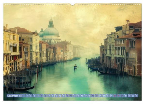 Produktbild: Pr&auml;chtiger venezianischer Stil - Mit surrealer Note (Wandkalender 2026 DIN A2 quer), CALVENDO Monatskalender