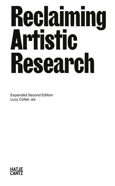 Produktbild: Reclaiming Artistic Research