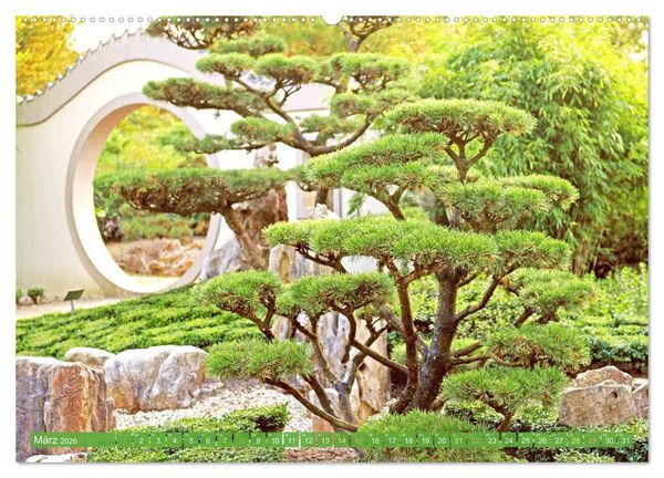 Produktbild: Meditationen im Zen-Garten (hochwertiger Premium Wandkalender 2026 DIN A2 quer), Kunstdruck in Hochglanz