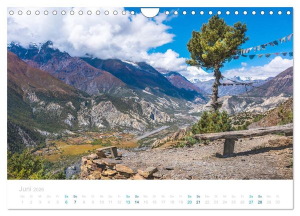 Produktbild: Abenteuer Himalaya - Fernwandern im Annapurna (Wandkalender 2026 DIN A4 quer), CALVENDO Monatskalender