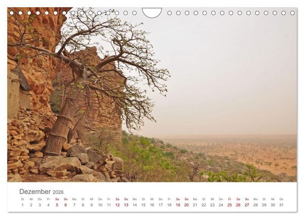 Produktbild: Mali - Dogonland - Weltkultur- und Weltnaturerbe (Wandkalender 2026 DIN A4 quer), CALVENDO Monatskalender