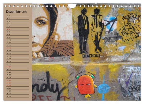 Produktbild: Street-Art Berlin (Wandkalender 2026 DIN A4 quer), CALVENDO Monatskalender