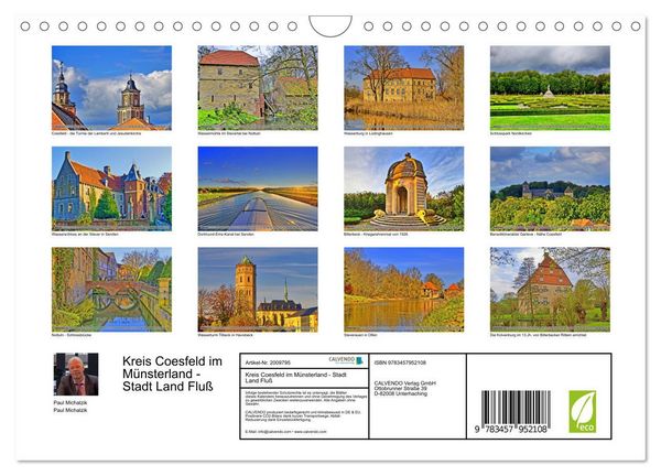 Produktbild: Kreis Coesfeld im M&uuml;nsterland - Stadt Land Flu&szlig; (Wandkalender 2026 DIN A4 quer), CALVENDO Monatskalender