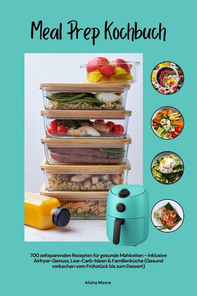 Produktbild: Meal Prep Kochbuch mit 700 zeitsparenden Rezepten f&uuml;r gesunde Mahlzeiten - Inklusive Airfryer-Genuss, Low-Carb-Ideen & Familienk&uuml;che (Gesund vorkochen