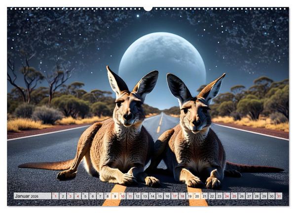 Produktbild: Die Welt der K&auml;ngurus (Wandkalender 2026 DIN A2 quer), CALVENDO Monatskalender