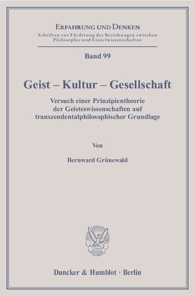 Produktbild: Geist &ndash; Kultur &ndash; Gesellschaft.