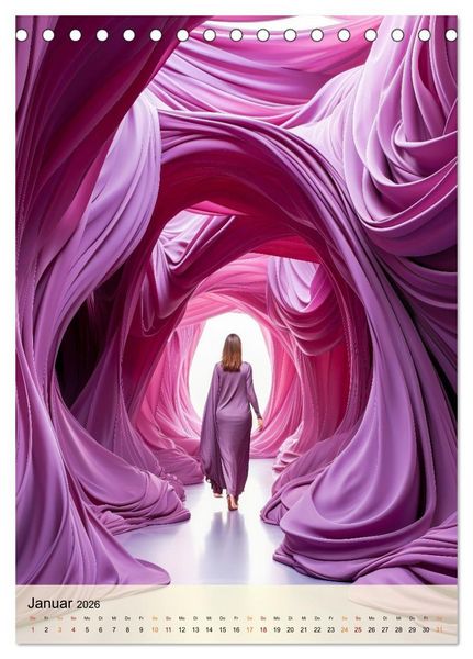 Produktbild: Lila, die Farbe der Mystik (Tischkalender 2026 DIN A5 hoch), CALVENDO Monatskalender
