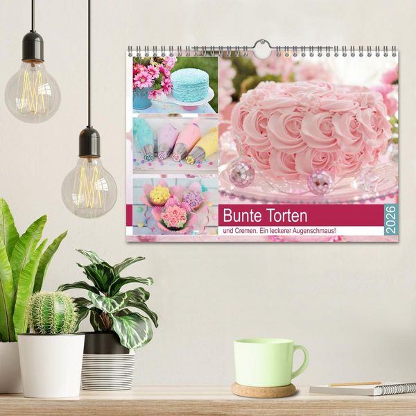 Produktbild: Bunte Torten und Cremen. Ein leckerer Augenschmaus (Wandkalender 2026 DIN A4 quer), CALVENDO Monatskalender