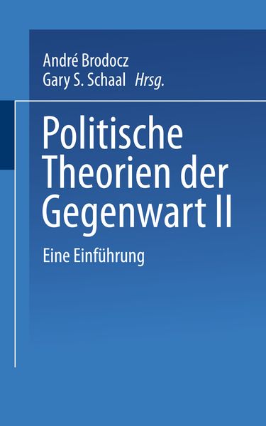 Produktbild: Politische Theorien der Gegenwart II