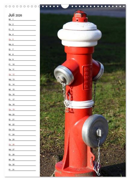 Produktbild: Nostalgie Hydranten (Wandkalender 2026 DIN A3 hoch), CALVENDO Monatskalender