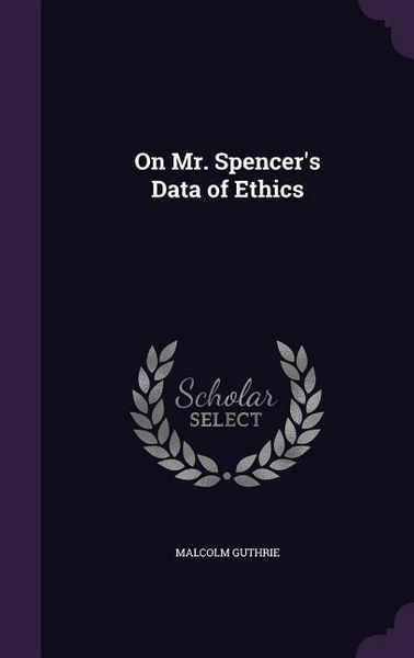 Produktbild: On Mr. Spencer's Data of Ethics