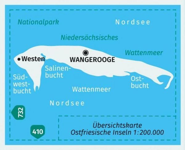 Produktbild: KOMPASS Wanderkarte 733 Wangerooge im Nationalpark Nieders&auml;chsisches Wattenmeer 1:15.000