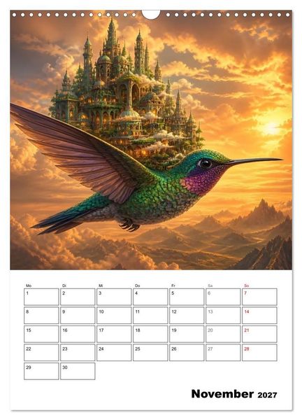 Produktbild: Kolibri-Welten (Wandkalender 2027 DIN A3 hoch), CALVENDO Monatskalender