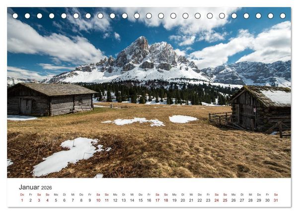 Produktbild: Ein Spaziergang in den Dolomiten (Tischkalender 2026 DIN A5 quer), CALVENDO Monatskalender
