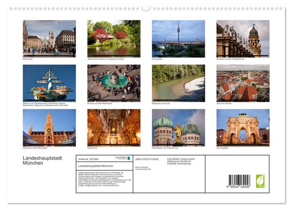 Produktbild: Landeshauptstadt M&uuml;nchen (hochwertiger Premium Wandkalender 2026 DIN A2 quer), Kunstdruck in Hochglanz