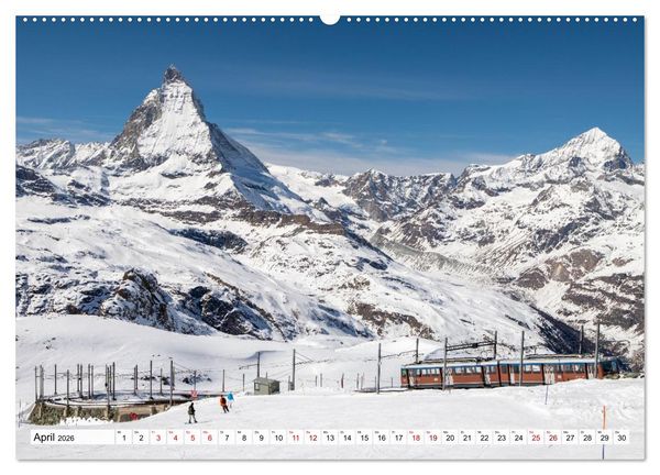 Produktbild: Matterhorn - Eiger, M&ouml;nch und Jungfrau: Rund um die zeitlosen Gipfel (hochwertiger Premium Wandkalender 2026 DIN A2 quer), Kunstdruck in Hochglanz