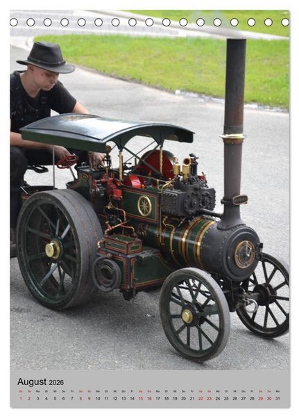 Produktbild: Oldtimer unter Dampf (Tischkalender 2026 DIN A5 hoch), CALVENDO Monatskalender