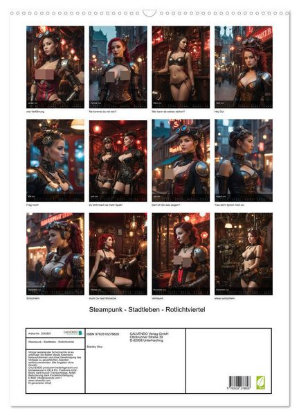 Produktbild: Steampunk - Stadtleben - Rotlichtviertel (Wandkalender 2026 DIN A2 hoch), CALVENDO Monatskalender