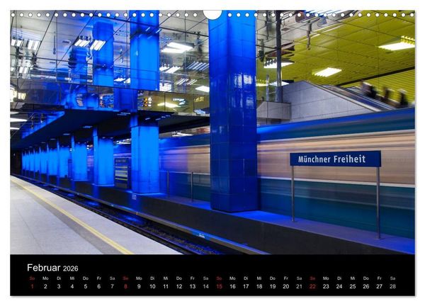 Produktbild: U-Bahn in M&uuml;nchen (Wandkalender 2026 DIN A3 quer), CALVENDO Monatskalender