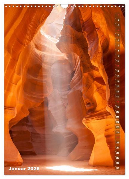 Produktbild: ARIZONA UND UTAH Rote Felsen (Wandkalender 2026 DIN A3 hoch), CALVENDO Monatskalender