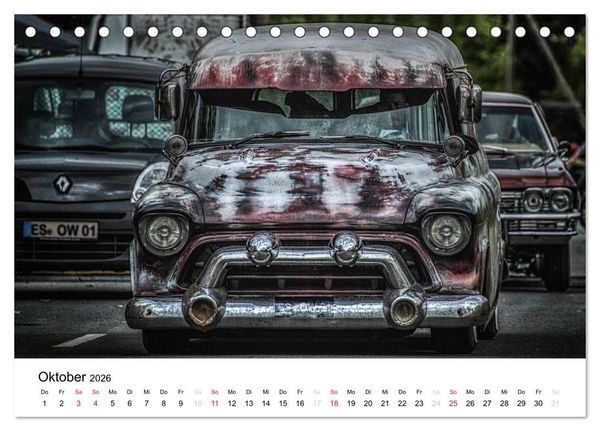 Produktbild: Custom Cars - M&auml;nnertr&auml;ume werden wahr (Tischkalender 2026 DIN A5 quer), CALVENDO Monatskalender