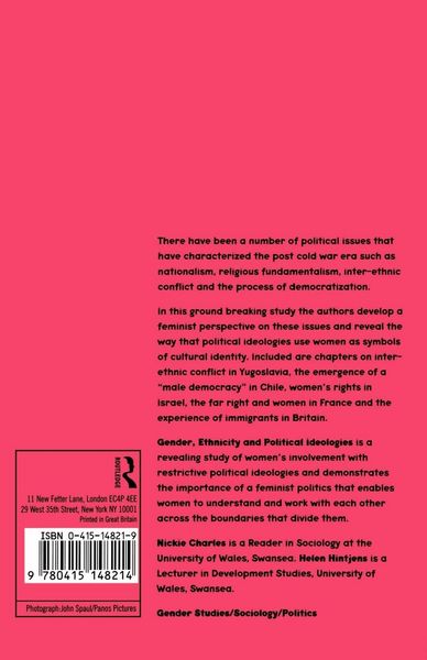 Produktbild: Gender, Ethnicity and Political Ideologies