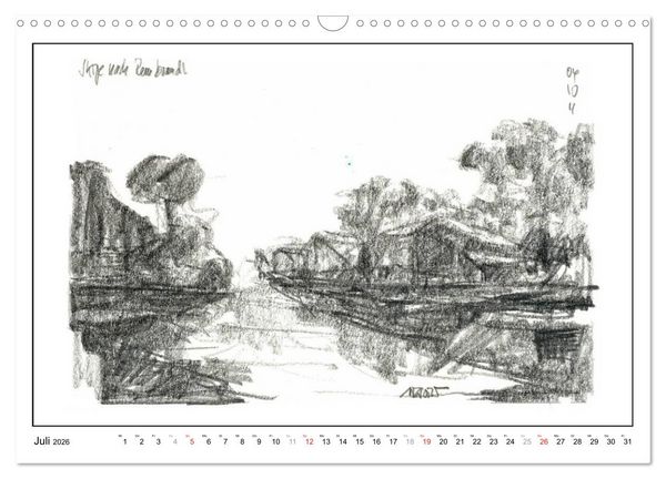 Produktbild: Rembrandt Landschaften wgVoigt (Wandkalender 2026 DIN A3 quer), CALVENDO Monatskalender