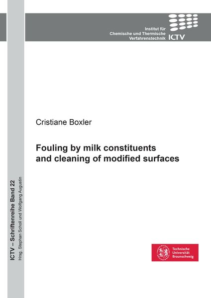 Produktbild: Fouling by milk constituents and cleaning of modified surfaces