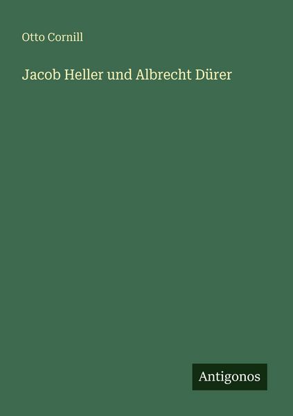 Produktbild: Jacob Heller und Albrecht D&uuml;rer