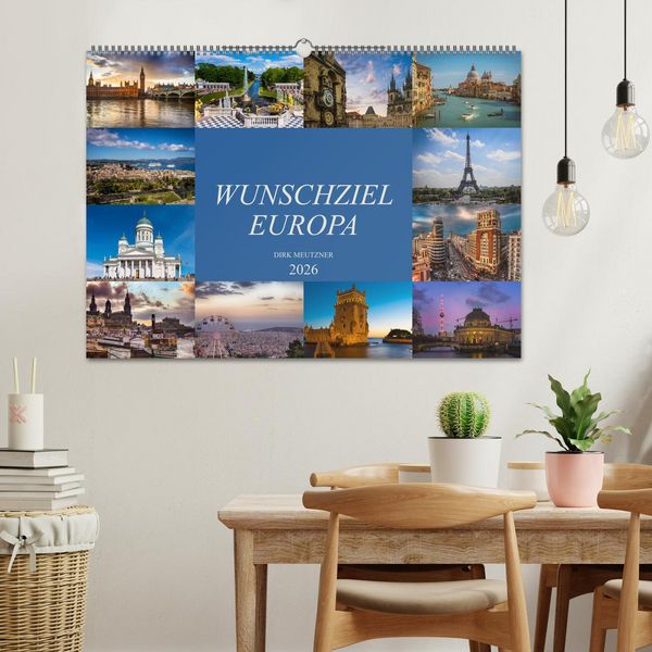 Produktbild: Wunschziel Europa (Wandkalender 2026 DIN A2 quer), CALVENDO Monatskalender
