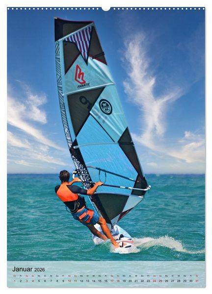 Produktbild: Windsurfen - Fun pur (hochwertiger Premium Wandkalender 2026 DIN A2 hoch), Kunstdruck in Hochglanz