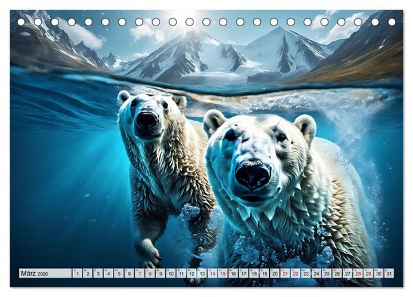 Produktbild: Im magischen Land der Eisb&auml;ren (Tischkalender 2026 DIN A5 quer), CALVENDO Monatskalender