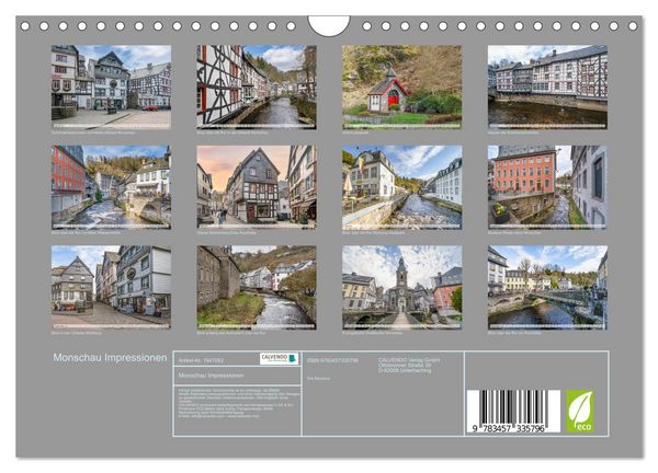 Produktbild: Monschau Impressionen (Wandkalender 2026 DIN A4 quer), CALVENDO Monatskalender