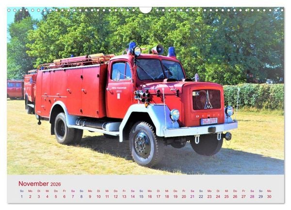 Produktbild: Oldtimer-FEUERWEHR (Wandkalender 2026 DIN A3 quer), CALVENDO Monatskalender