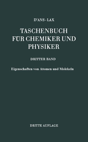 Produktbild: Eigenschaften von Atomen und Molekeln